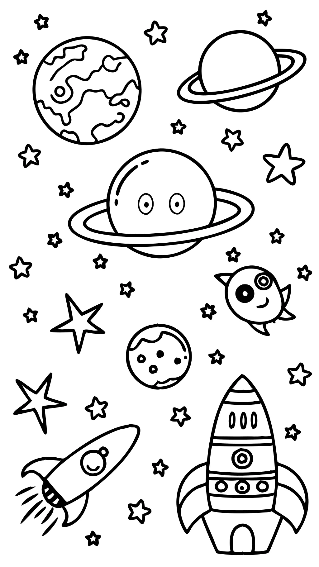 coloring pages for space